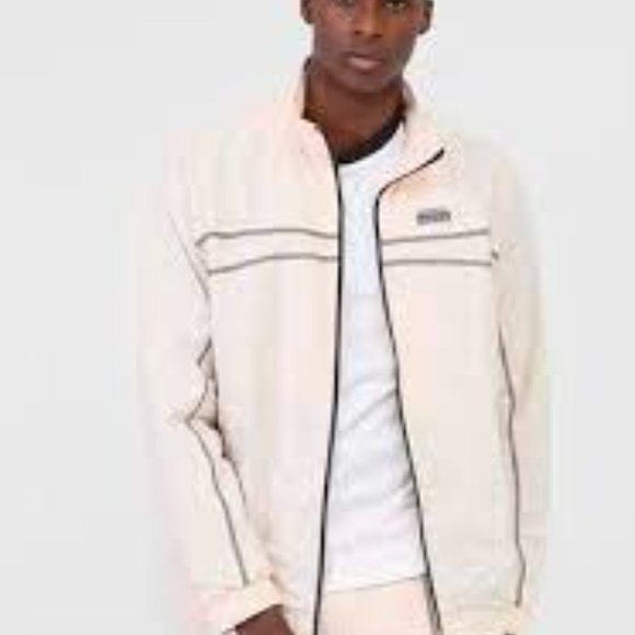 adidas Originals Nylon Full Zip Track Jacket Mens Small Pink Black GD9335
